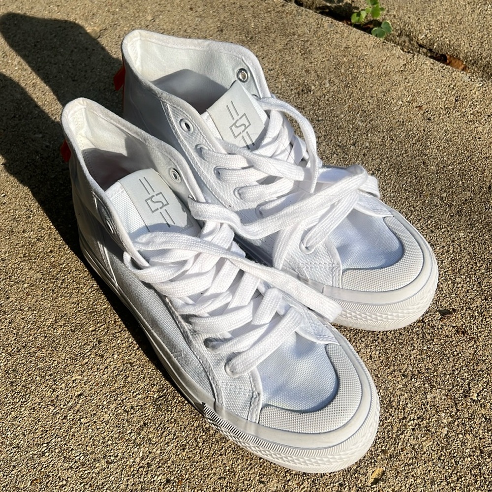 white platforms